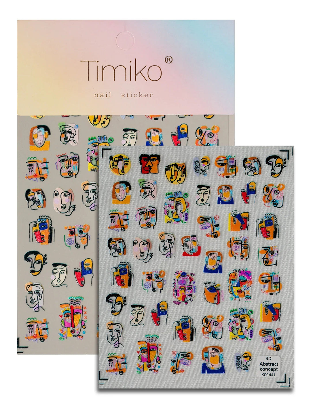 Abstract Faces Nail Art Stickers