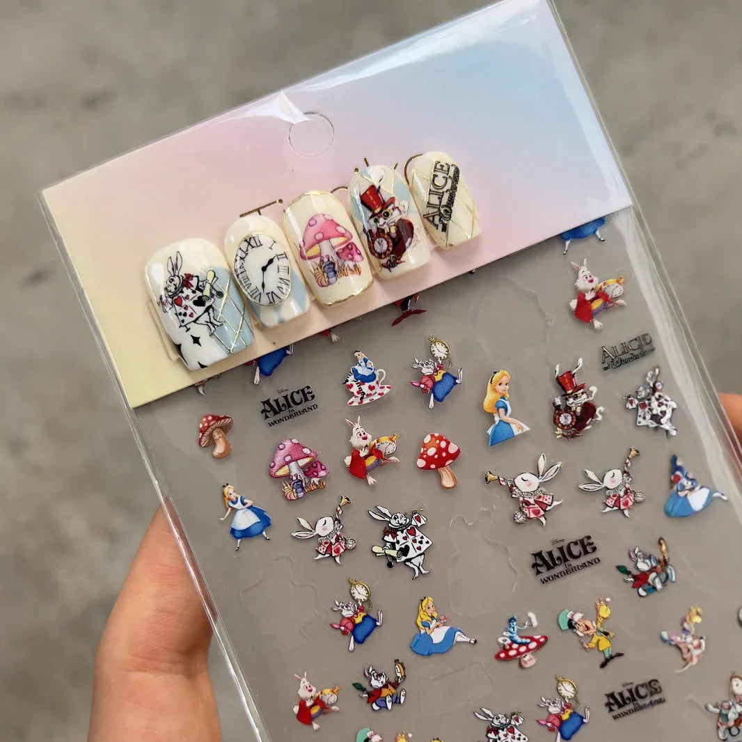 Alice In Wonderland Nail Art Stickers