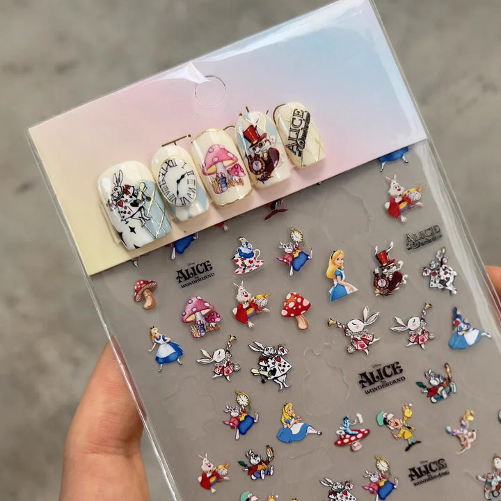 Alice In Wonderland Nail Art Stickers
