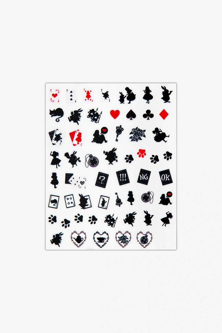 Alice's Silhouette Nail Art Stickers