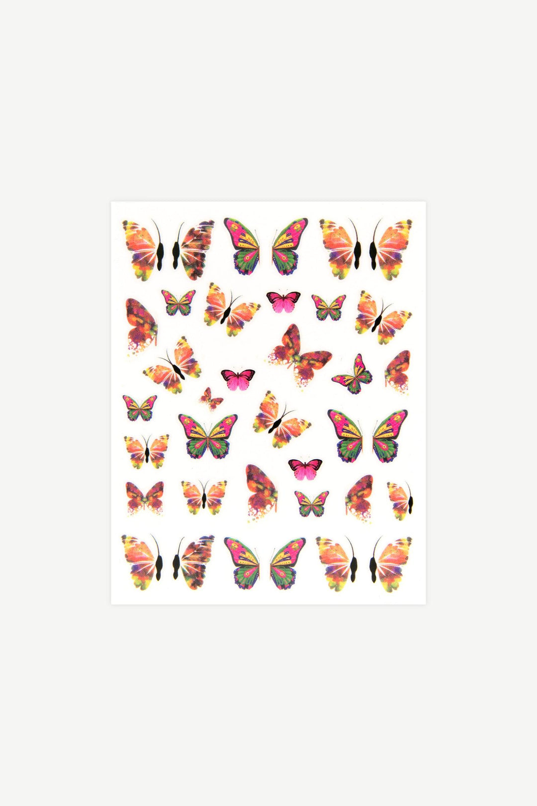 Autumn Butterflies Nail Art Stickers - Gelly