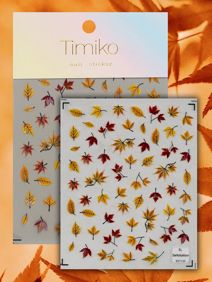 Autumn Maple Leaves Nail Art Stickers
