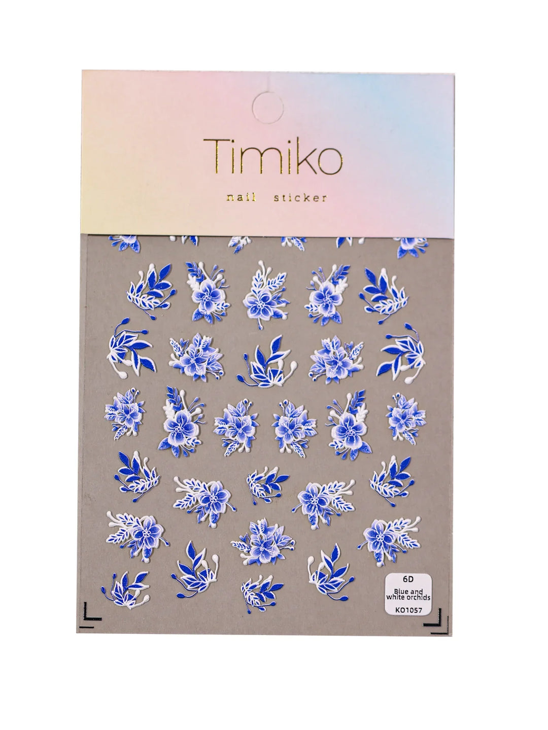 Blue Delft 3D Nail Art Stickers