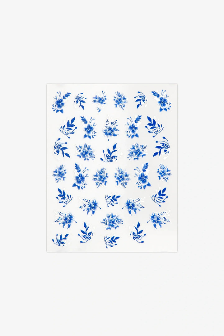 Blue Delft 3D Nail Art Stickers
