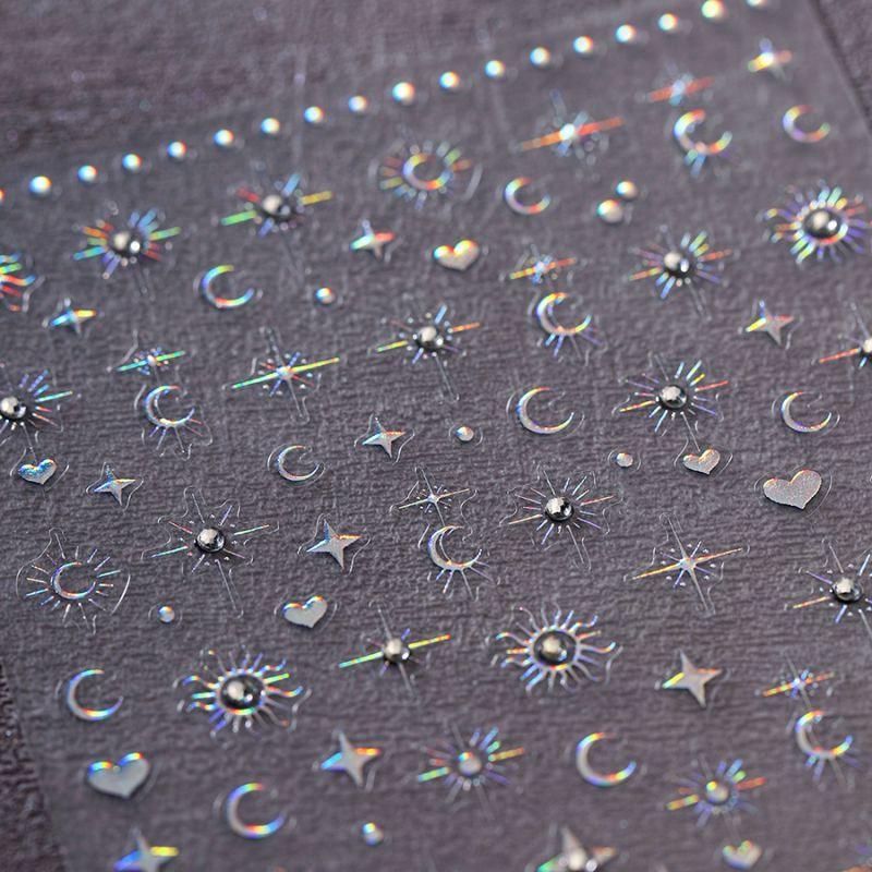 Celestials Embossed 3D Nail Art Stickers