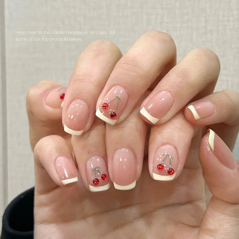 Cherry Gem 3D Nail Art Stickers