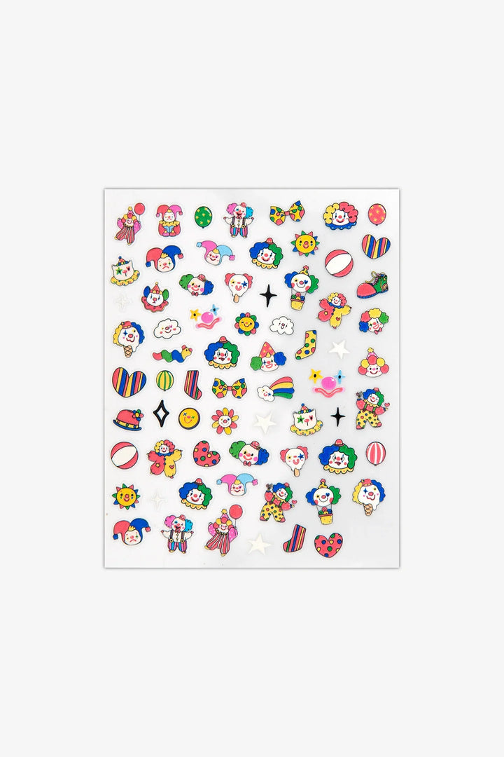 Clown Party 3D Nail Art Stickers