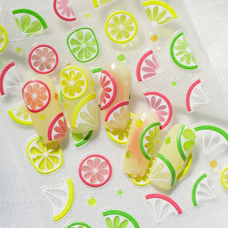 Citrus 3D Nail Art Stickers
