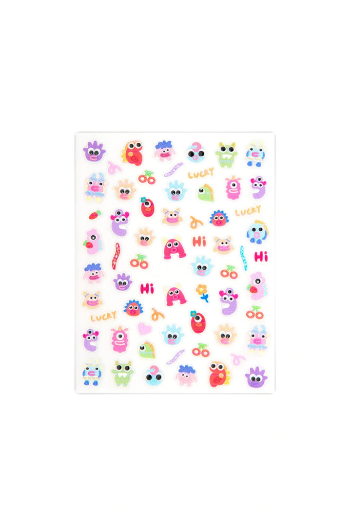 Mini Monster 3D Nail Art Stickers