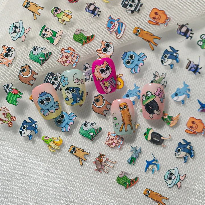 Cute Critters Nail Art Stickers
