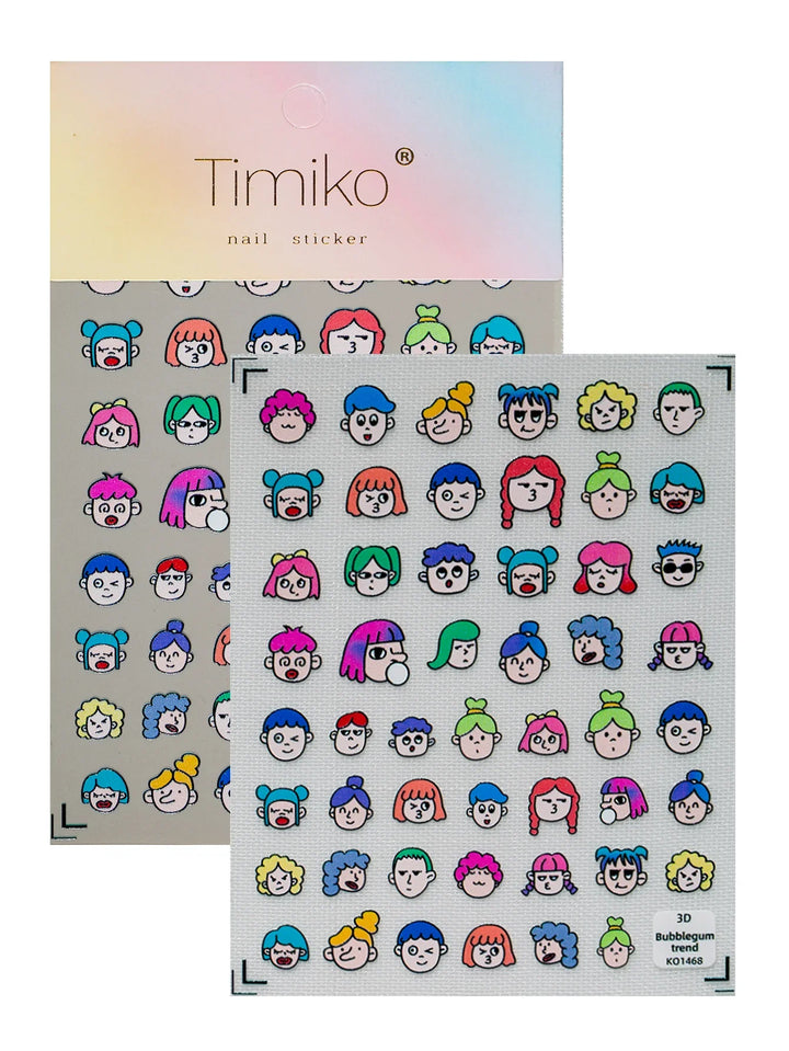 Funny Faces Nail Art Stickers