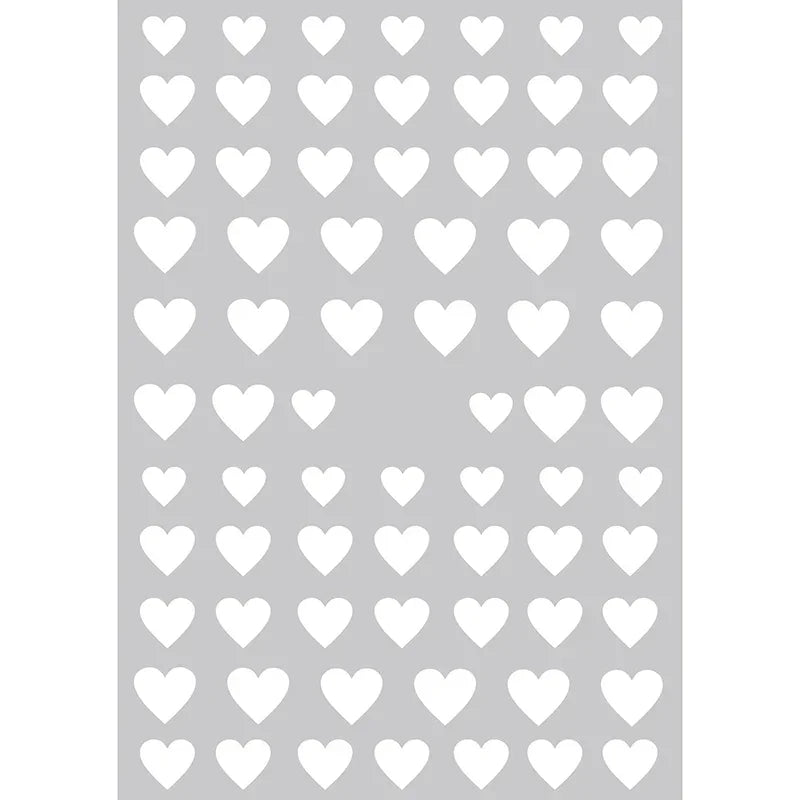 Glow In The Dark Hearts Nail Art Stickers