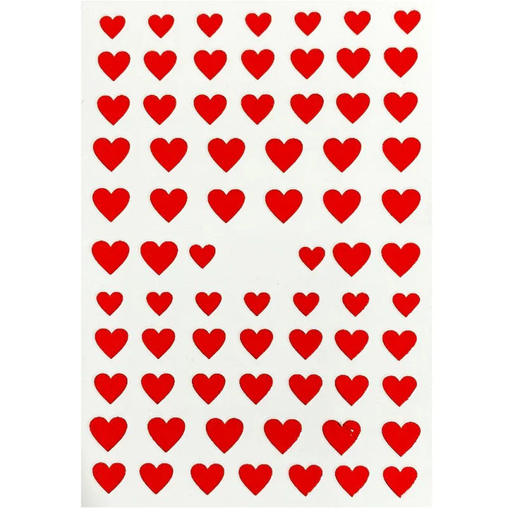 Red Hearts Nail Art Stickers