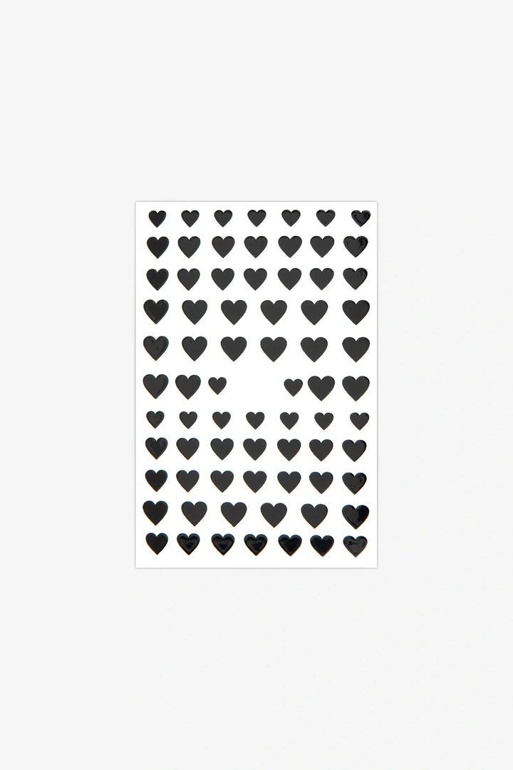 Black Hearts Nail Art Stickers