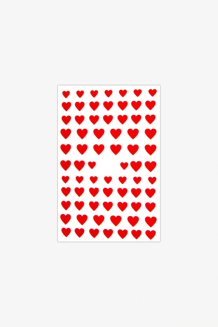 Red Hearts Nail Art Stickers