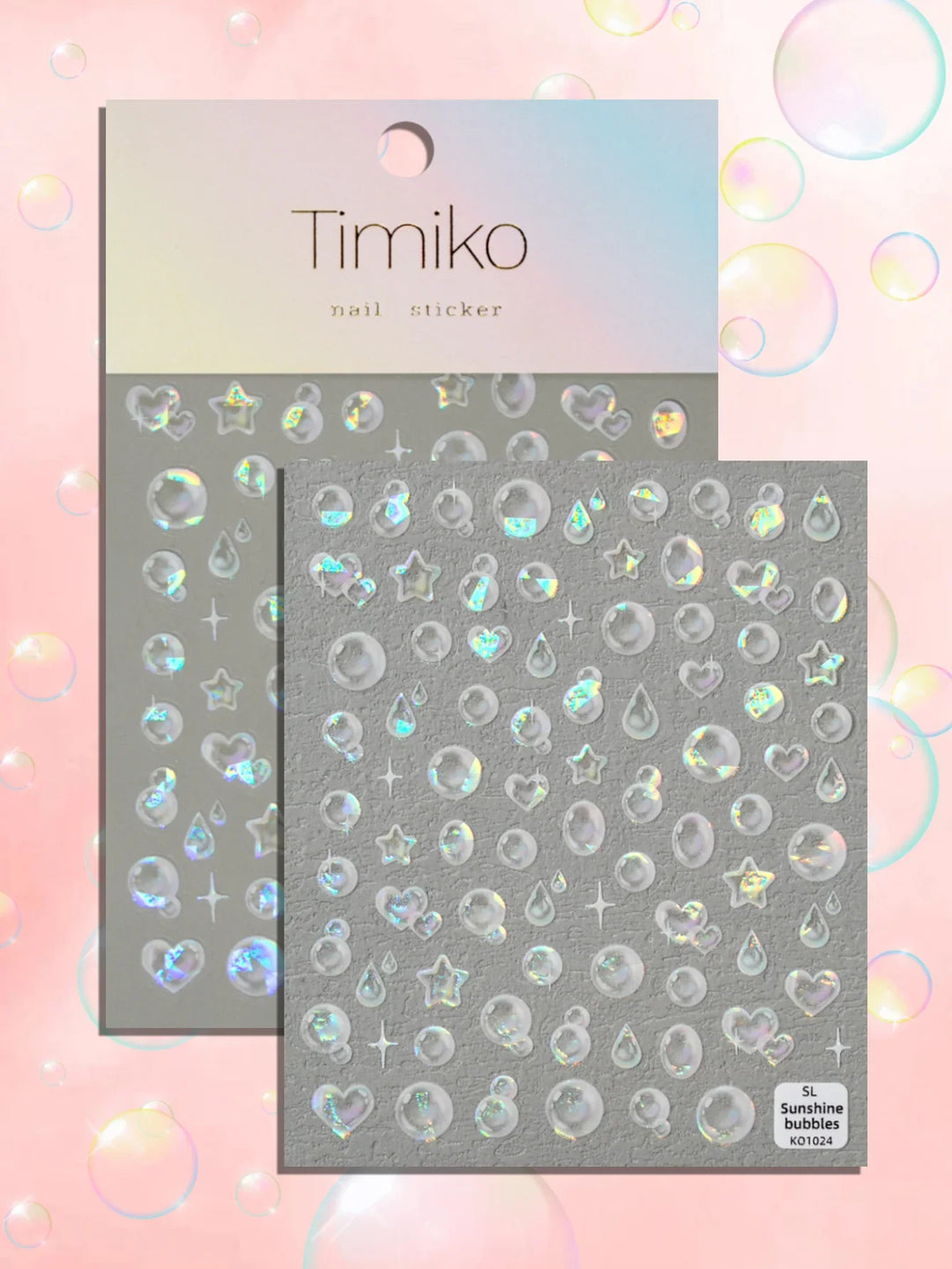 Holograph Bubbles Nail Art Stickers