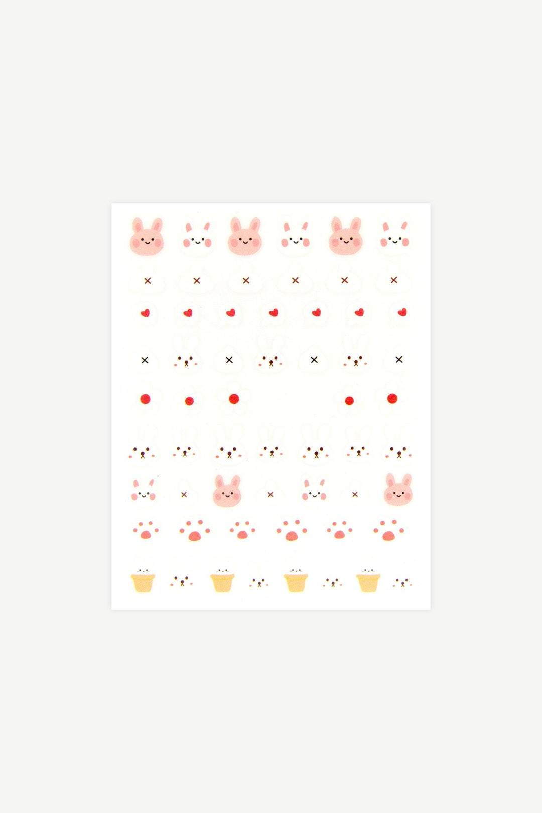 Kawaii Bunnies Nail Art Stickers - Gelly