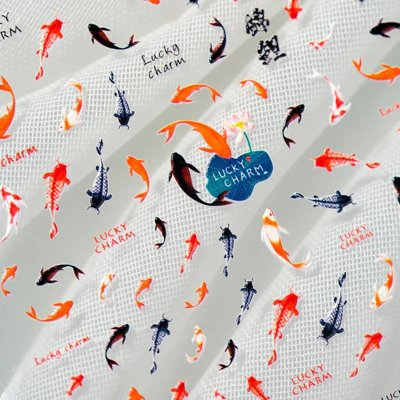 Koi Fish 3D Nail Art Stickers