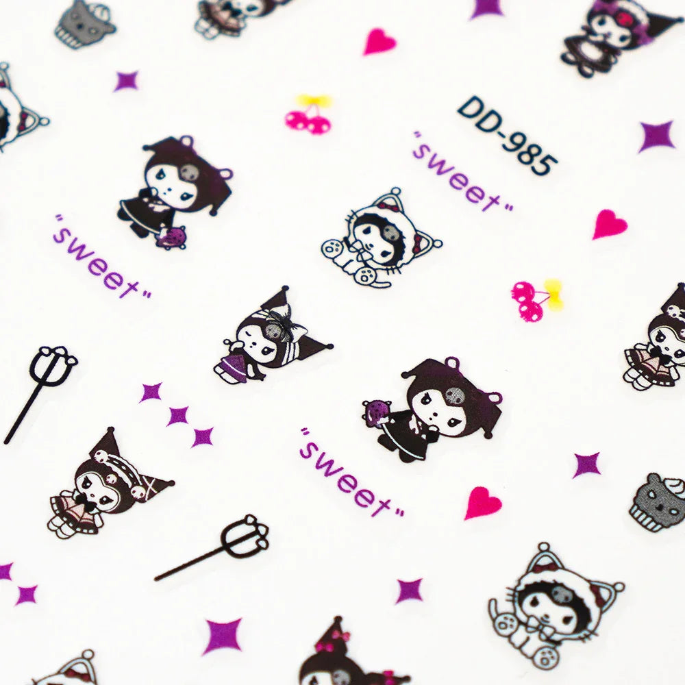 Kuromi Nail Art Stickers