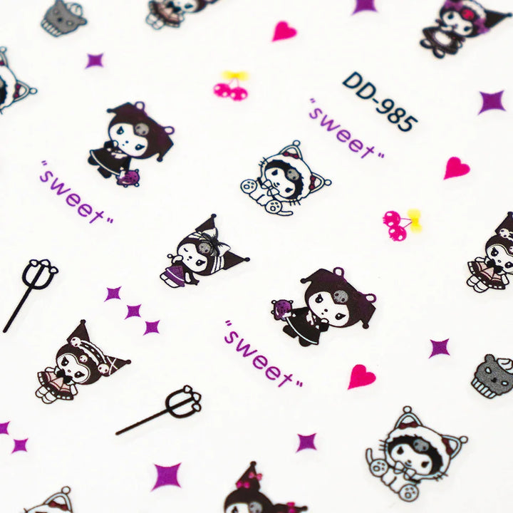 Kuromi Nail Art Stickers