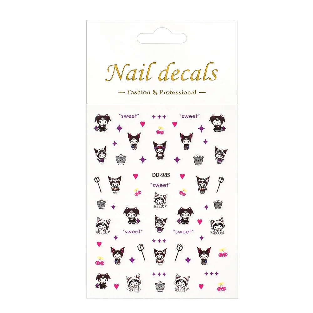 Kuromi Nail Art Stickers