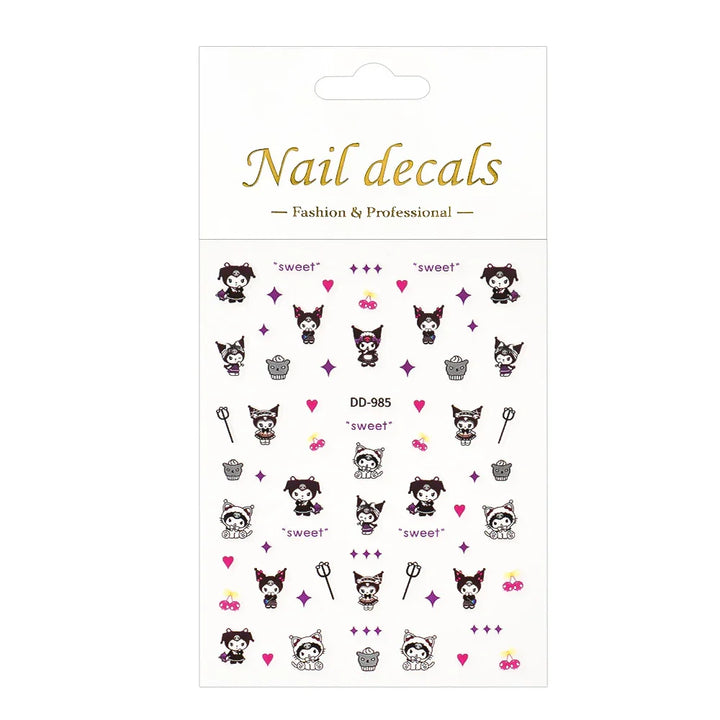 Kuromi Nail Art Stickers