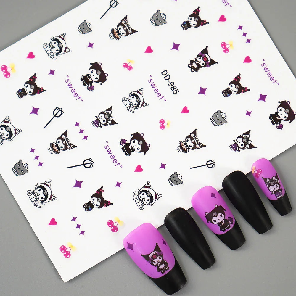 Kuromi Nail Art Stickers