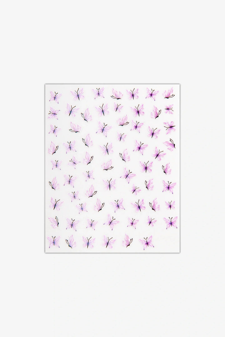 Lavender Butterfly Nail Art Stickers