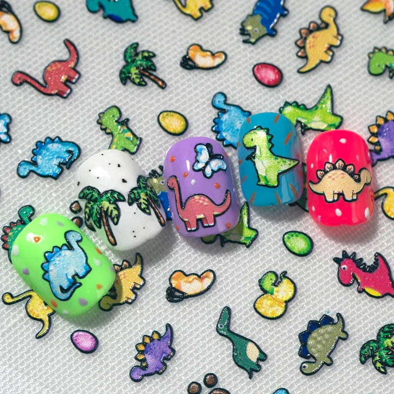 Little Dino 3D Nail Art Stickers
