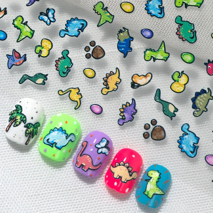Little Dino 3D Nail Art Stickers