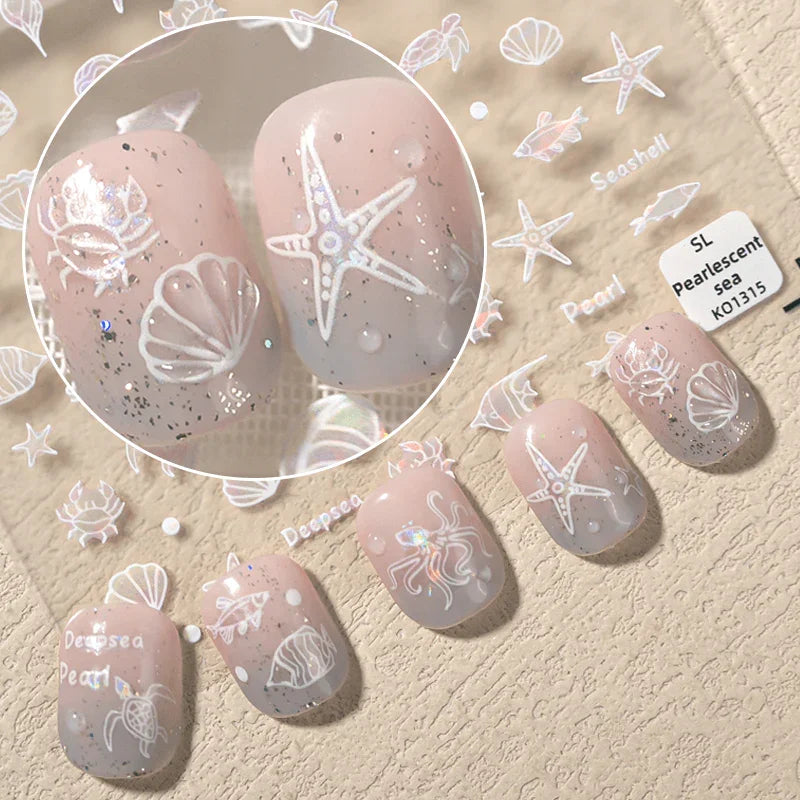 Mermaid's Friends Nail Art Stickers