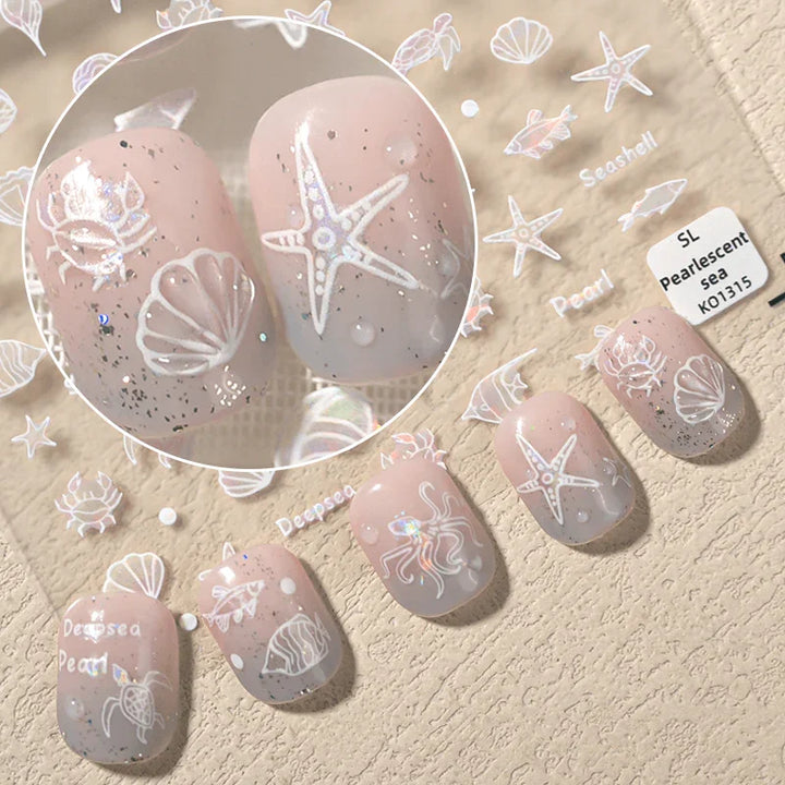 Mermaid's Friends Nail Art Stickers