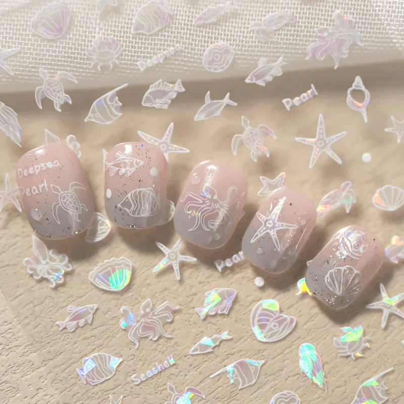 Mermaid's Friends Nail Art Stickers
