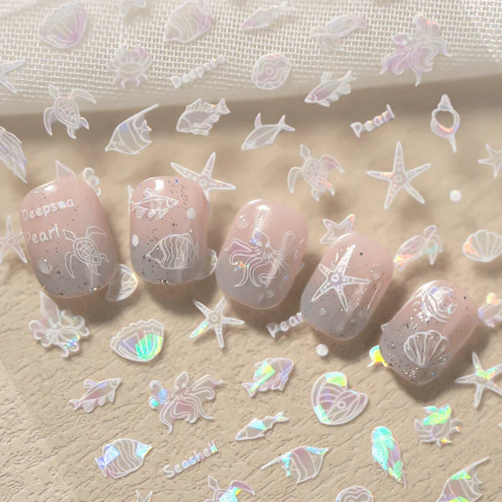 Mermaid's Friends Nail Art Stickers