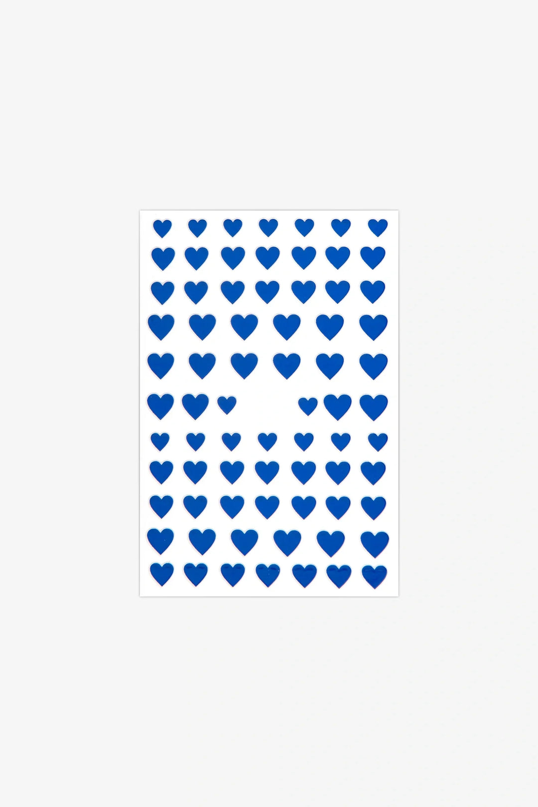 Metallic Blue Hearts Nail Art Stickers