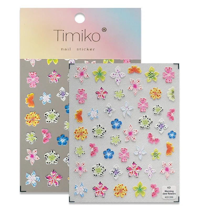 Orchid 3D Nail Art Stickers