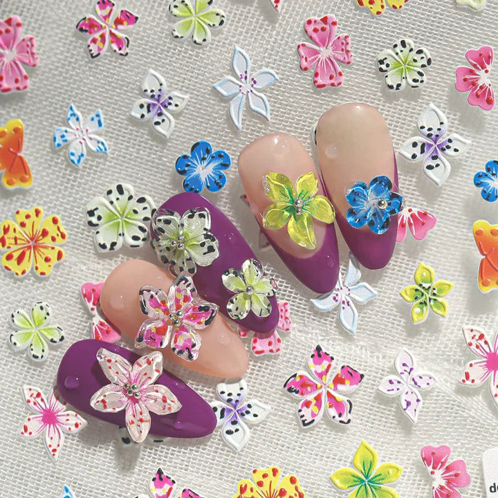 Orchid 3D Nail Art Stickers