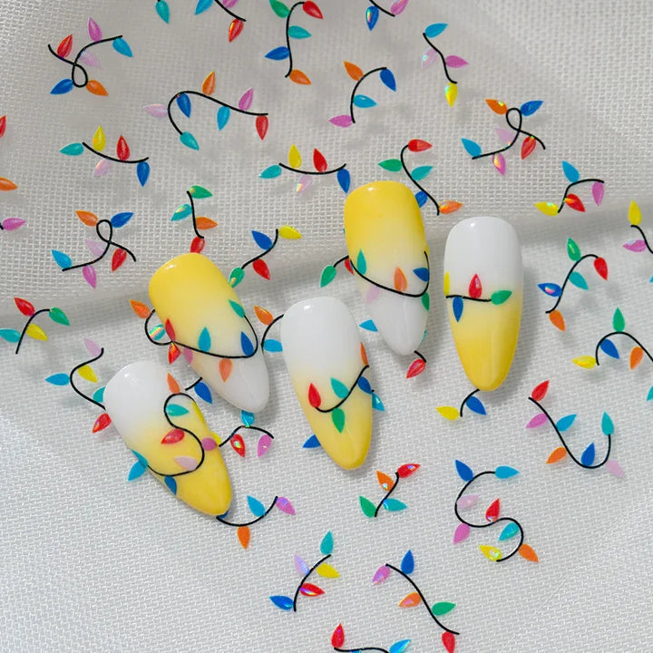String Lights Nail Art Stickers