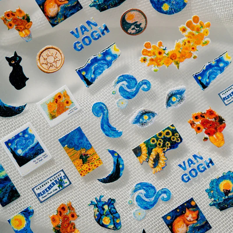 Van Gogh Nail Art Stickers