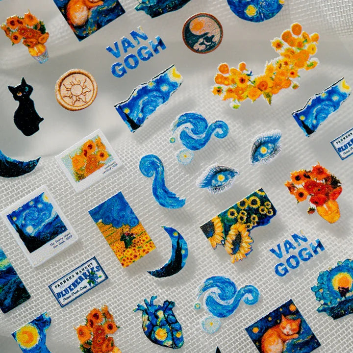 Van Gogh Nail Art Stickers