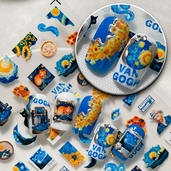 Van Gogh Nail Art Stickers