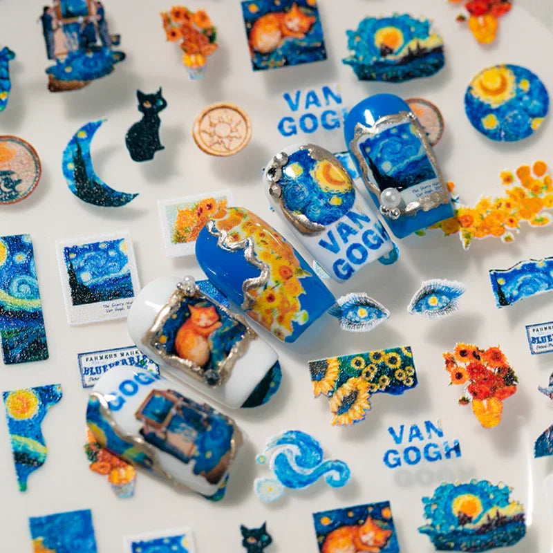 Van Gogh Nail Art Stickers