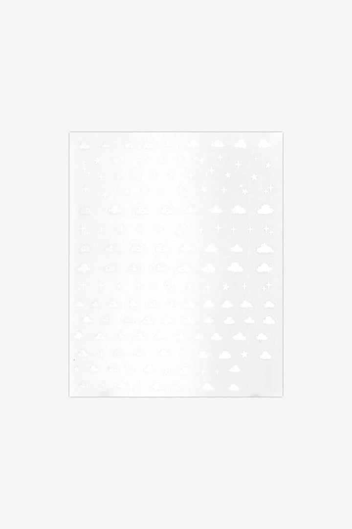 White Clouds And Stars Nail Art Stickers