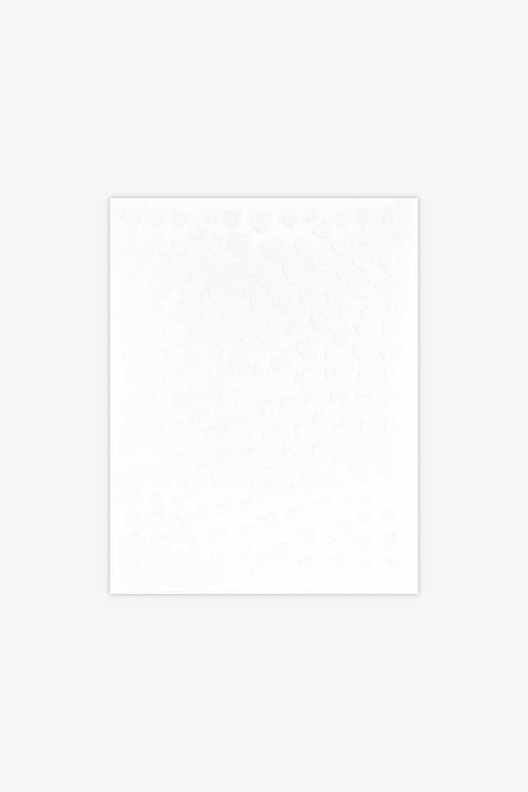 White Hearts 3D Nail Art Stickers - Gelly