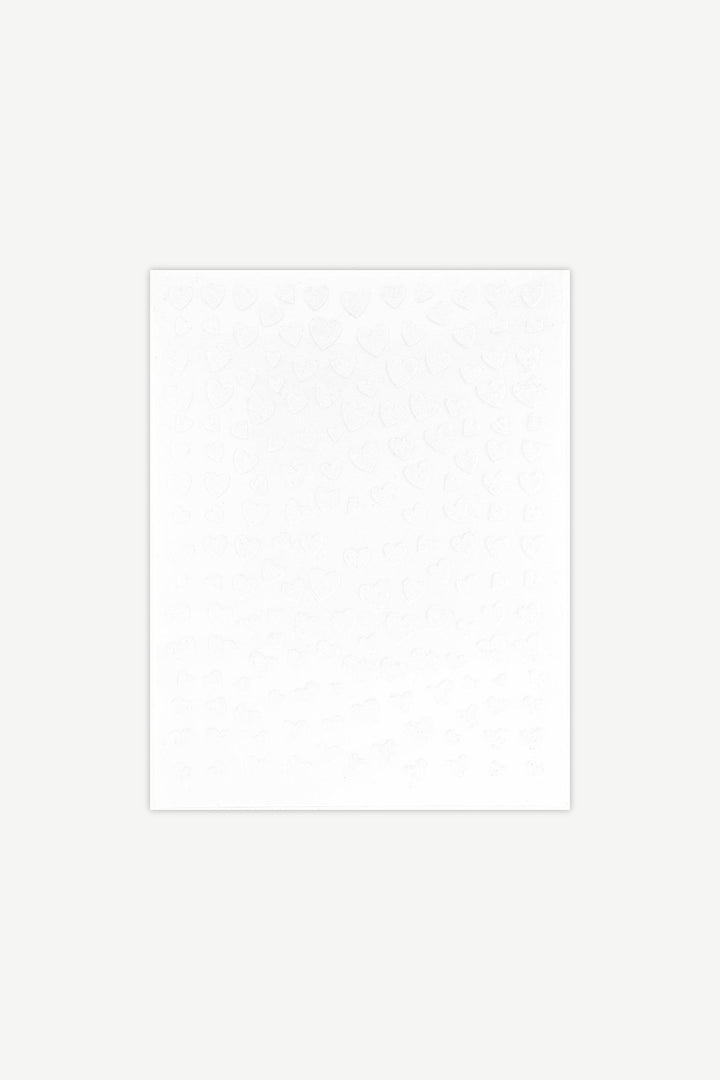 White Hearts 3D Nail Art Stickers - Gelly