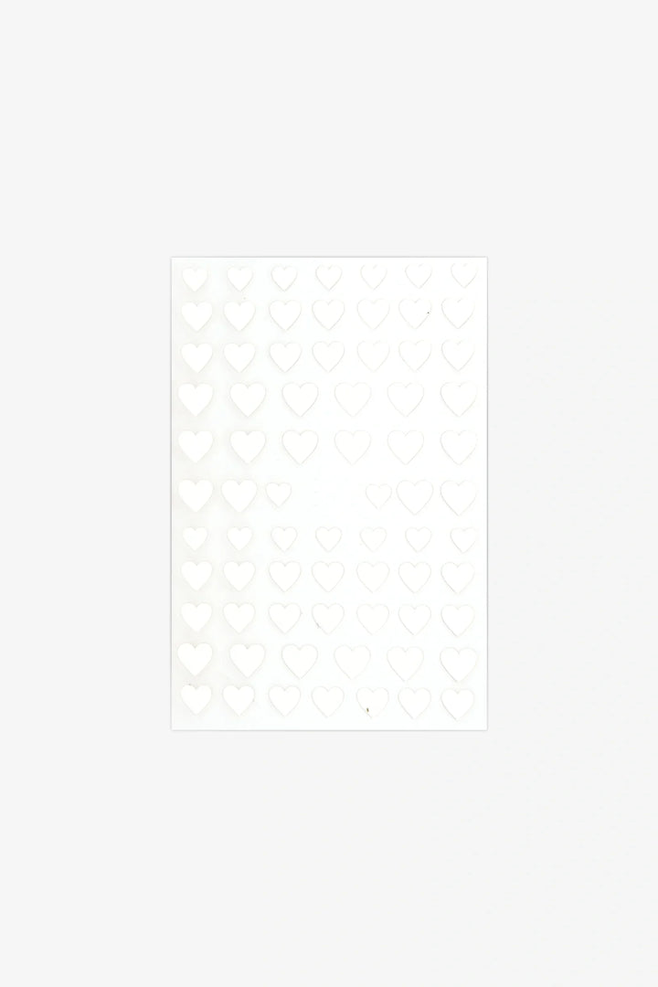 White Hearts Nail Art Stickers