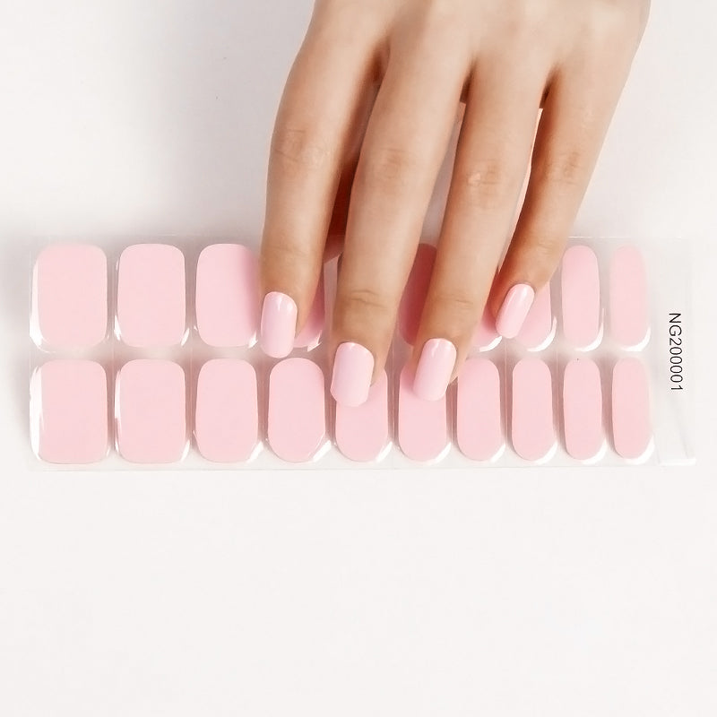 Soft Pink Gel Nail Sticker