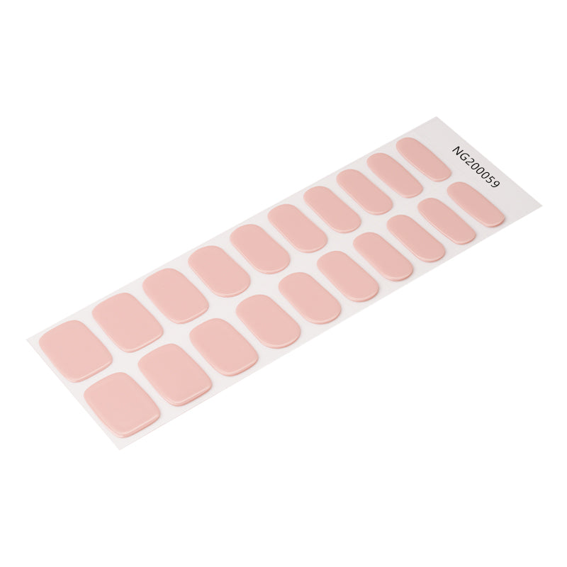 Soft Peach Gel Nail Sticker