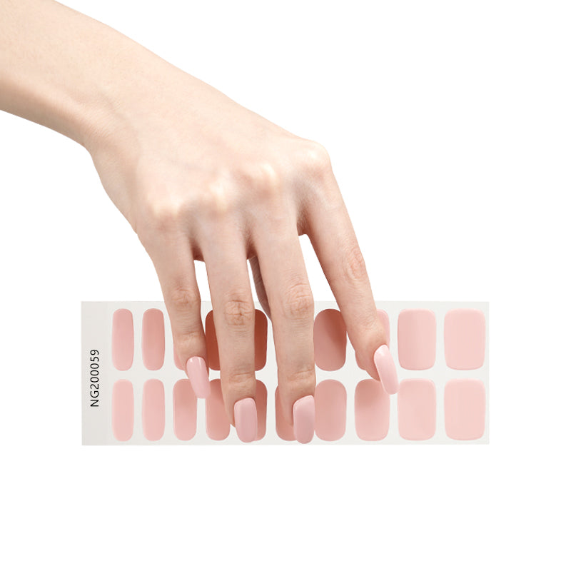 Soft Peach Gel Nail Sticker