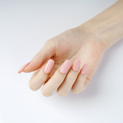 Soft Peach Gel Nail Sticker